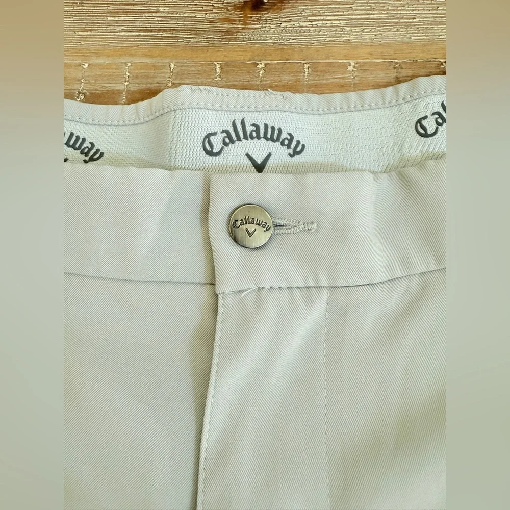 Callaway Gray Active Waistband Golf Shorts 42W UPF 50 sun protection fabric